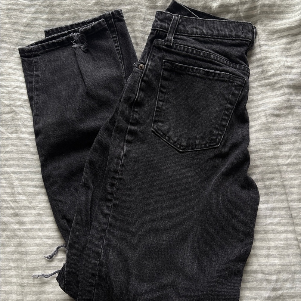 90s high rise black jeans abercrombie